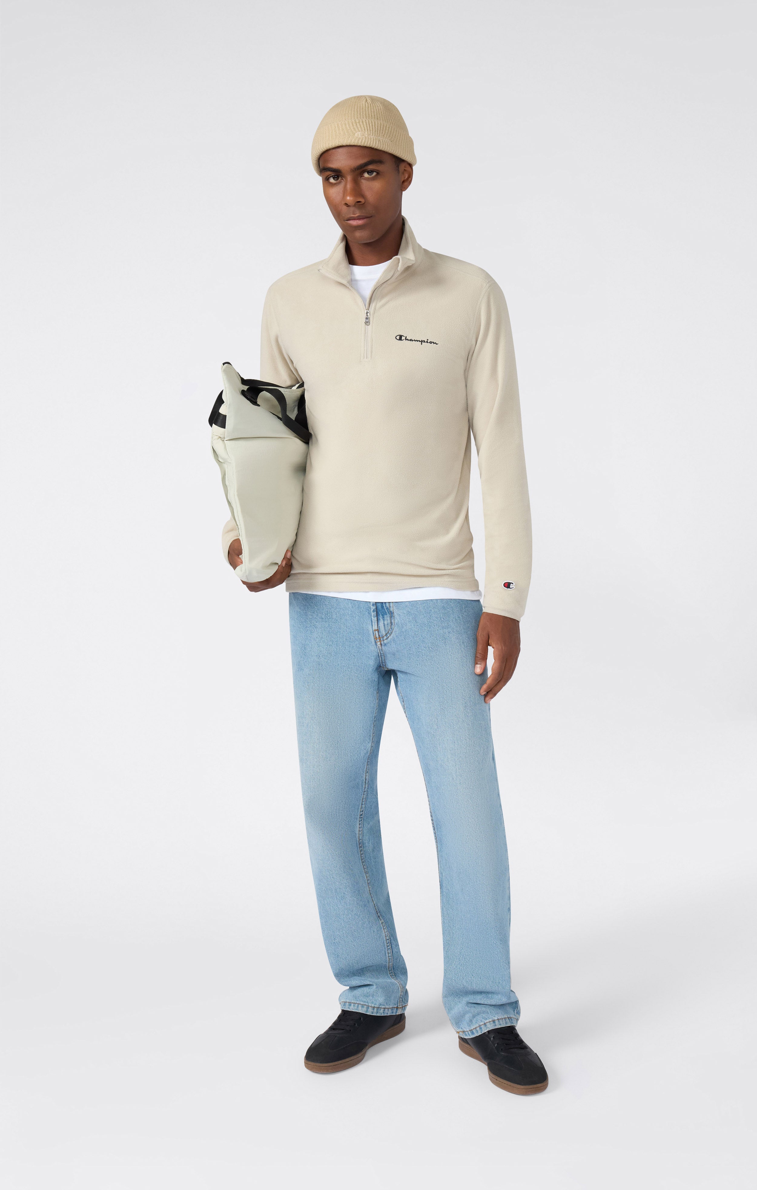 Men's Micro Polar Quick Dry Half-Zip Top Off-White micro polar