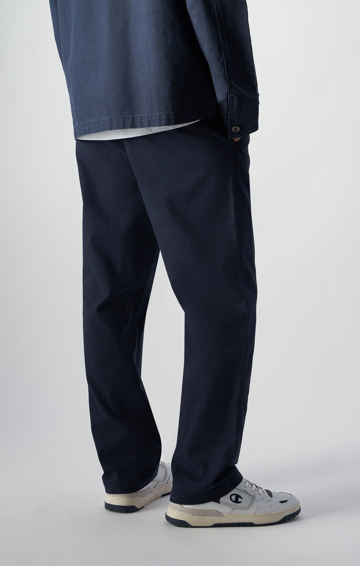 Washed Straight Leg Trousers