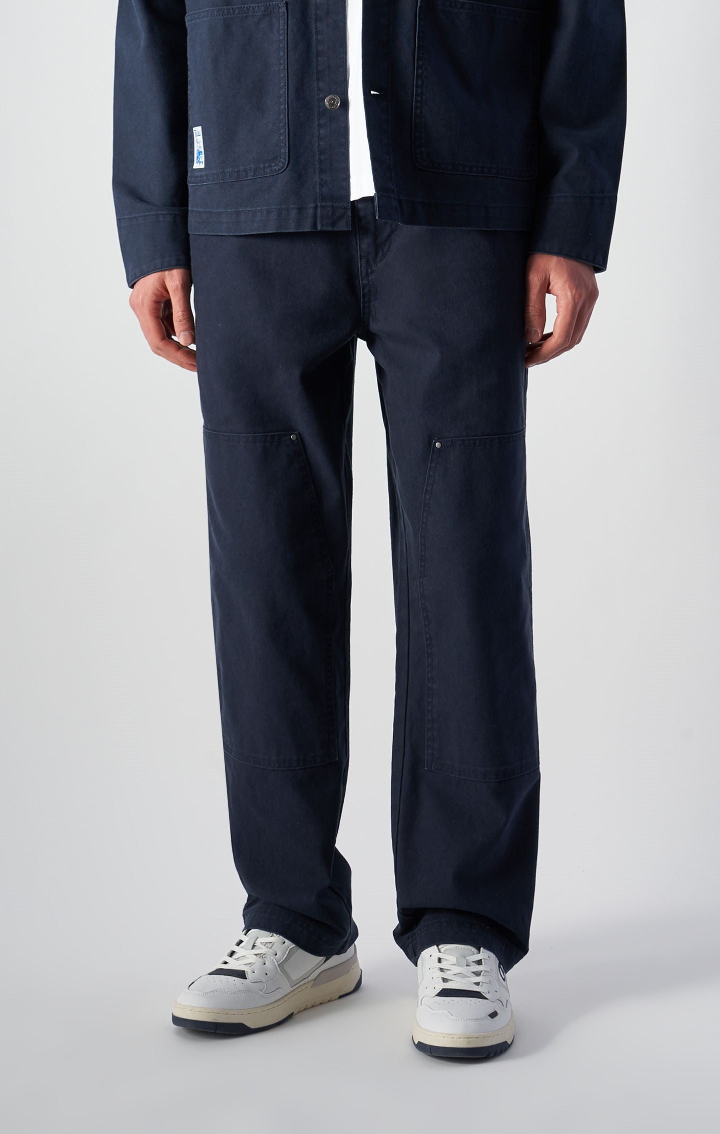 Washed Straight Leg Trousers