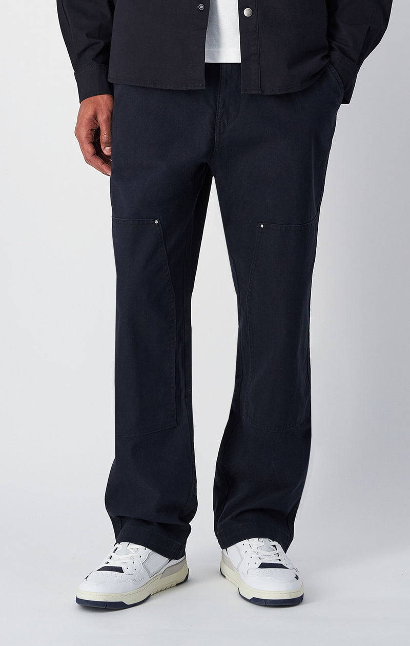Washed Straight Leg Trousers