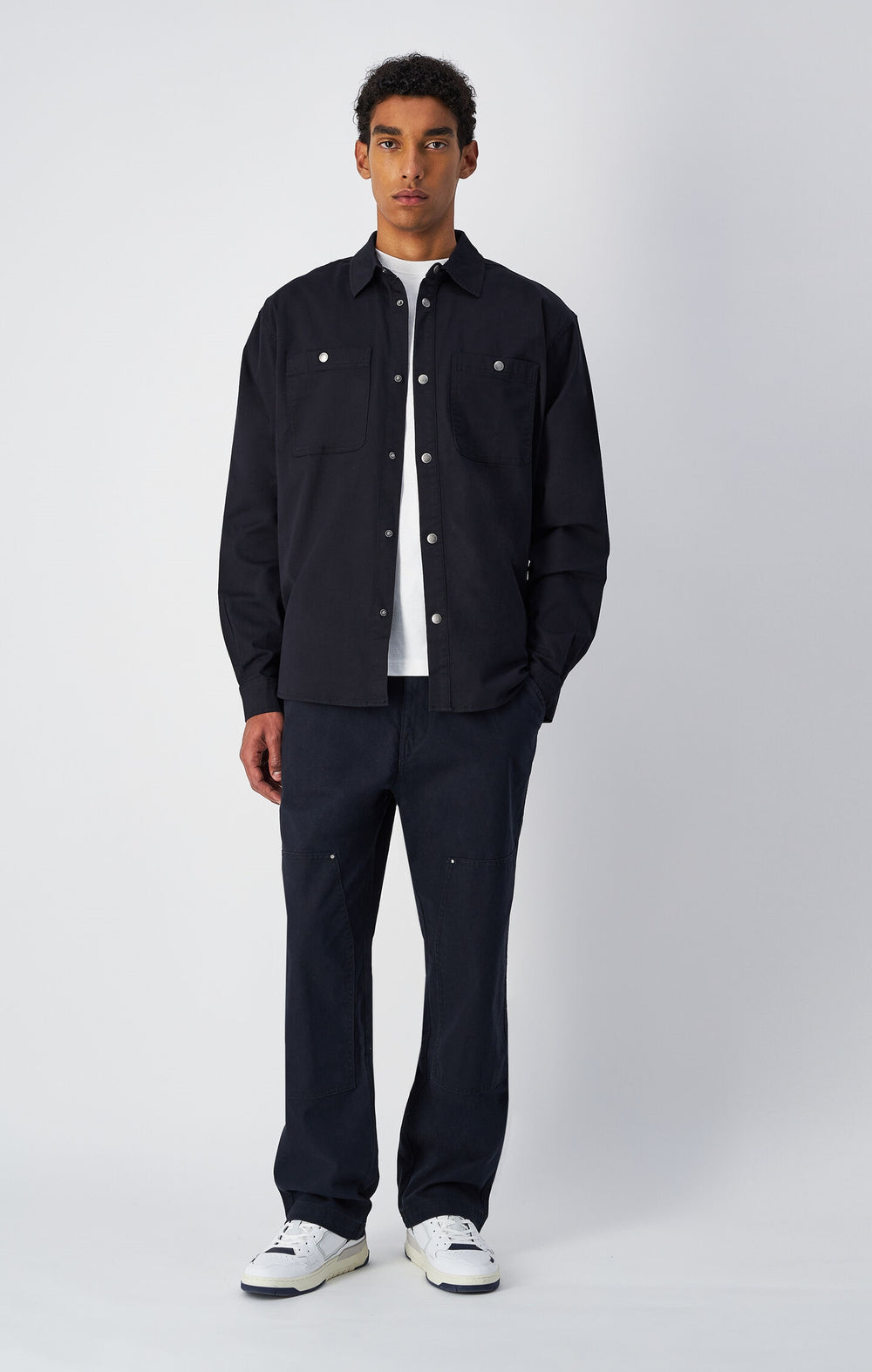 Washed Straight Leg Trousers