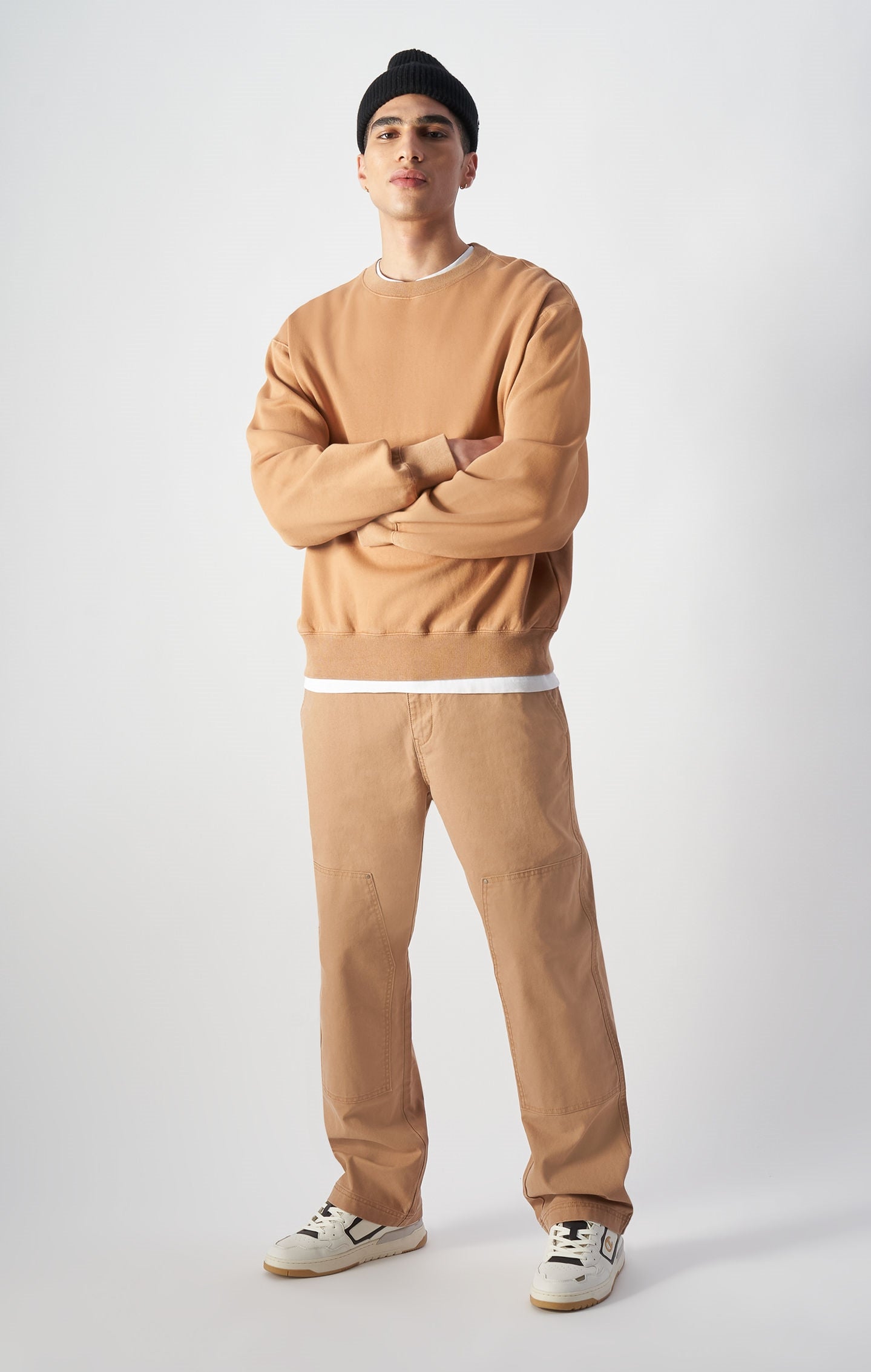 Pantaloni a gamba dritta lavaggio vintage