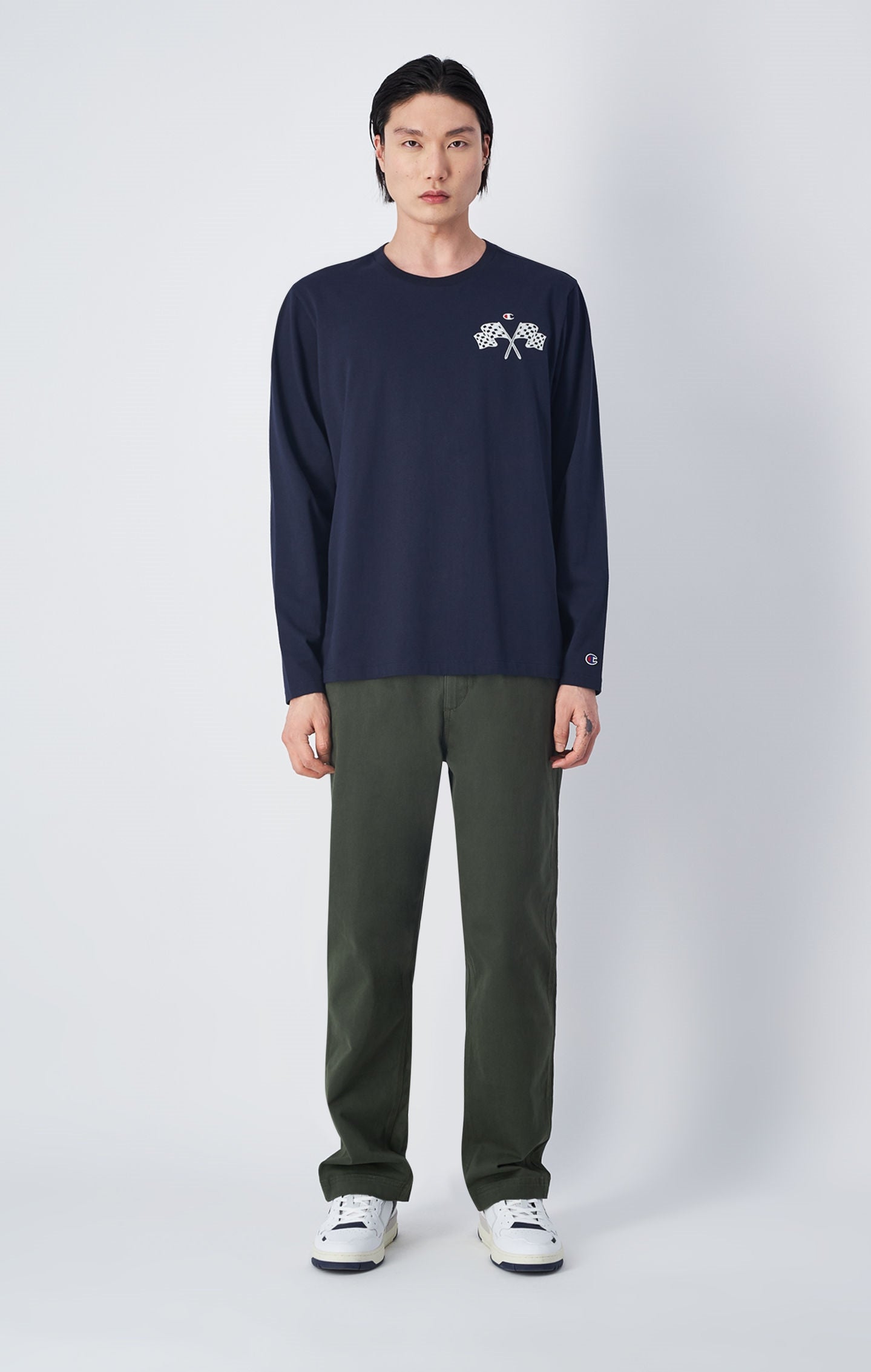 Maglia girocollo a manica lunga