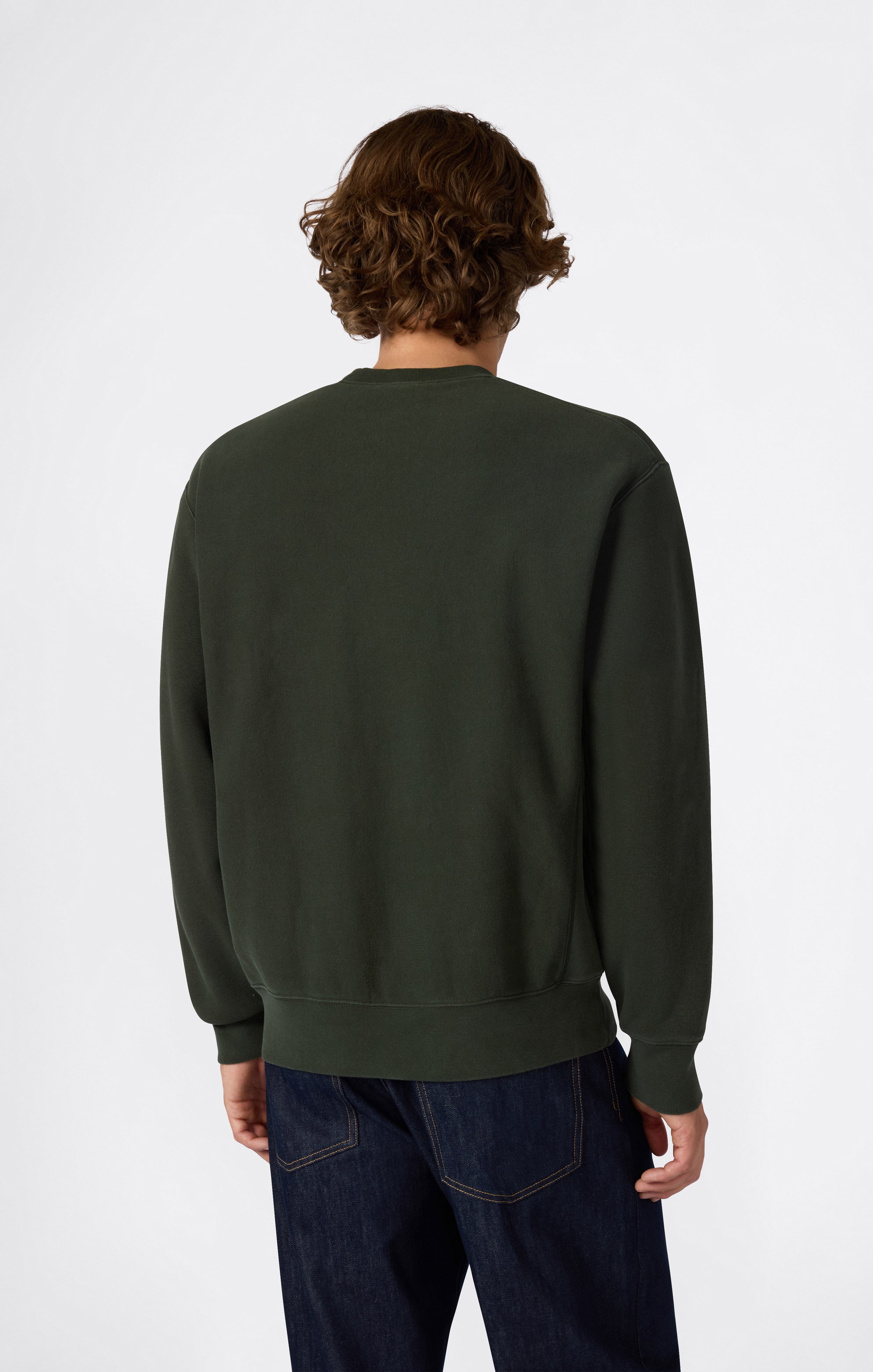 Schweres Herren-Sweatshirt mit Angerautem Innenmaterial Reverse Weave