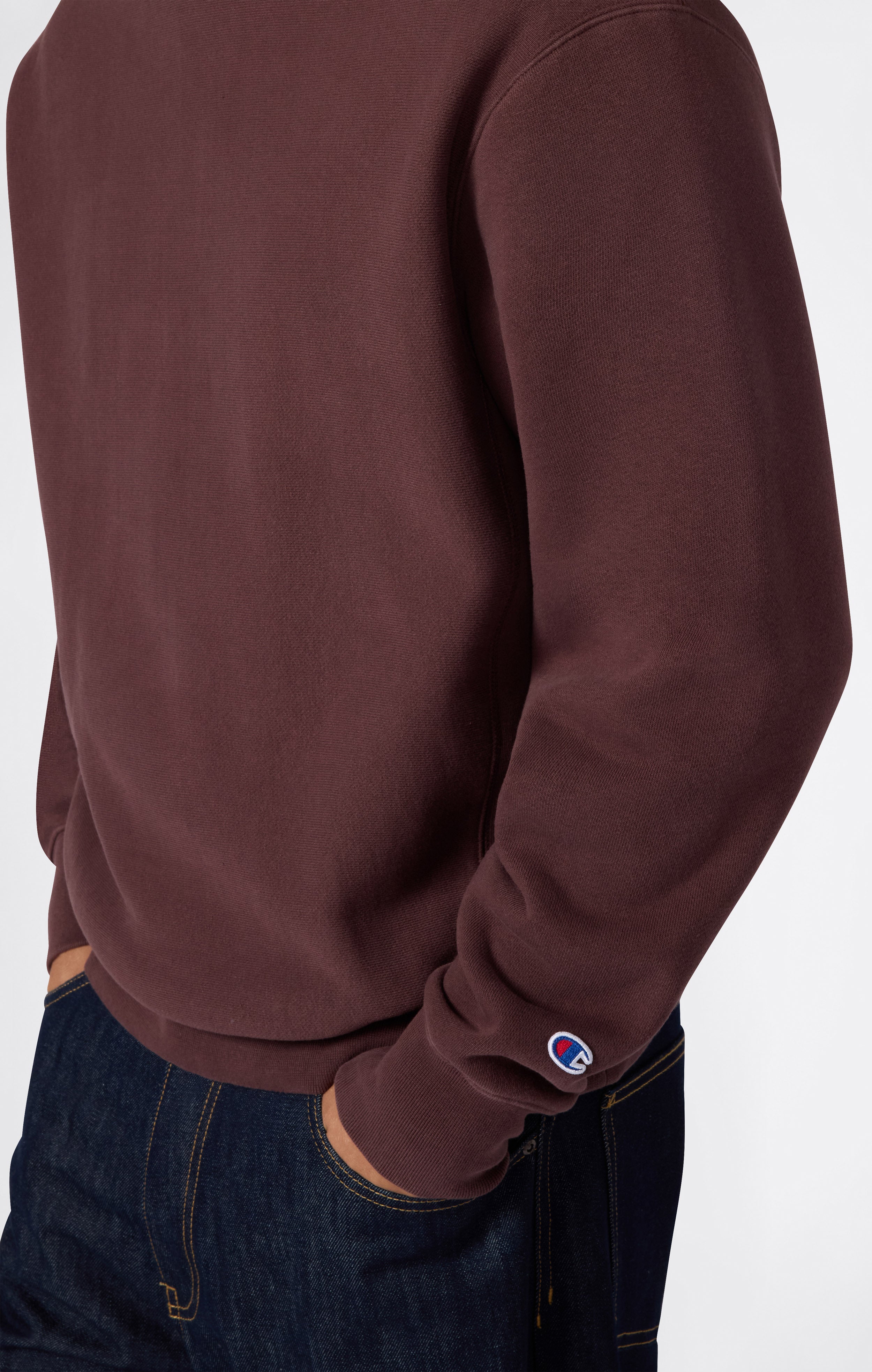 Men's Heavyweight Fleece Sweatshirt Reverse Weave Brown rwss core