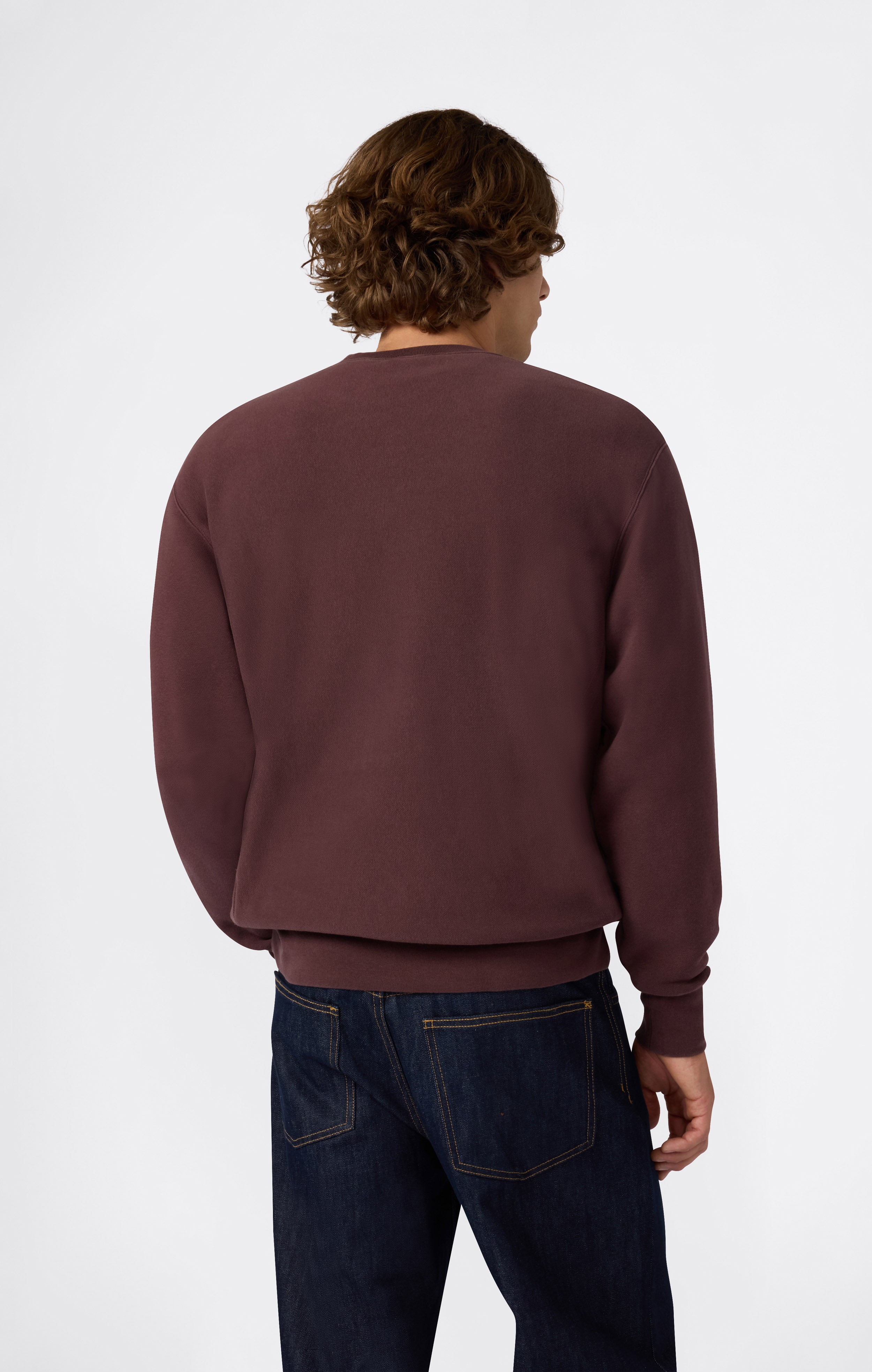 Felpa Pesante con Interno Felpato da Uomo Reverse Weave