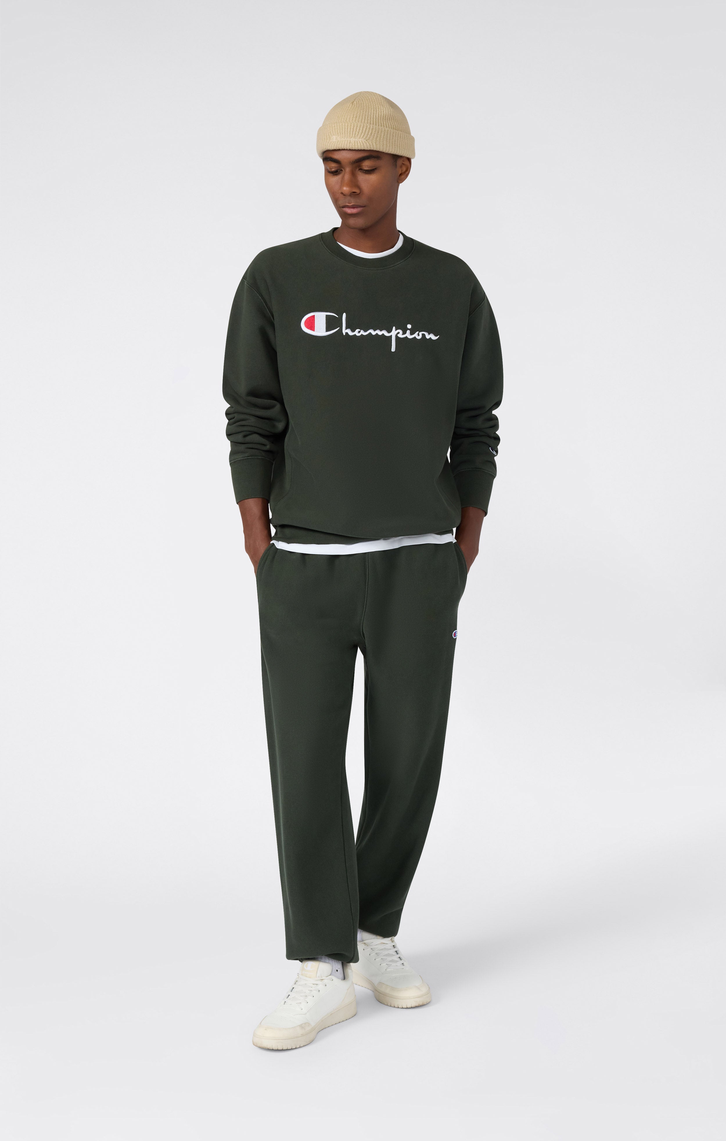 Pantalones Joggers Gruesos con Interior Afelpado para Hombre Reverse Weave Loose Fit