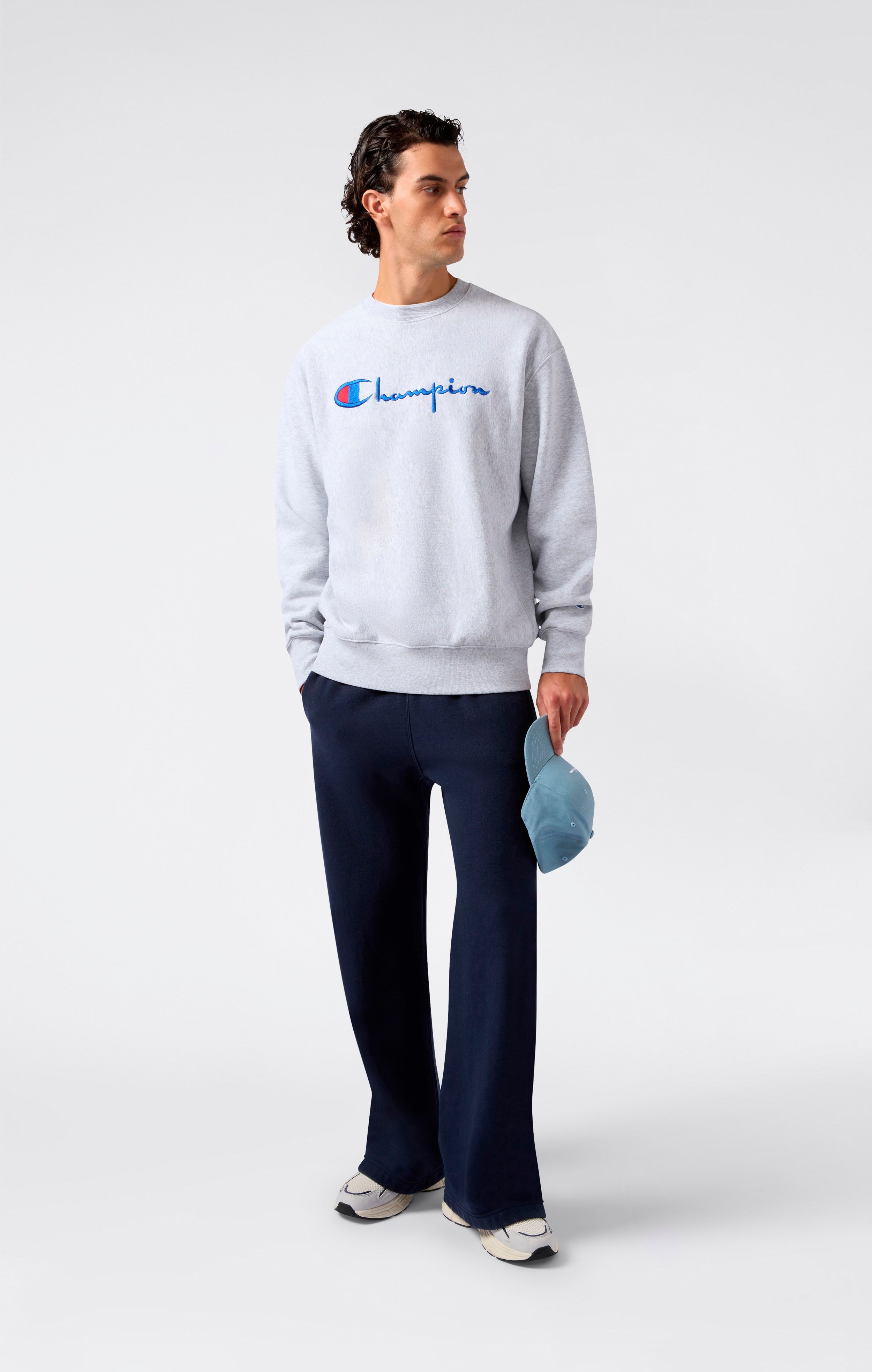 Herren-Jogginghose aus Schwerem Reverse Weave mit weiter Beinweite und angerautem Innenmaterial