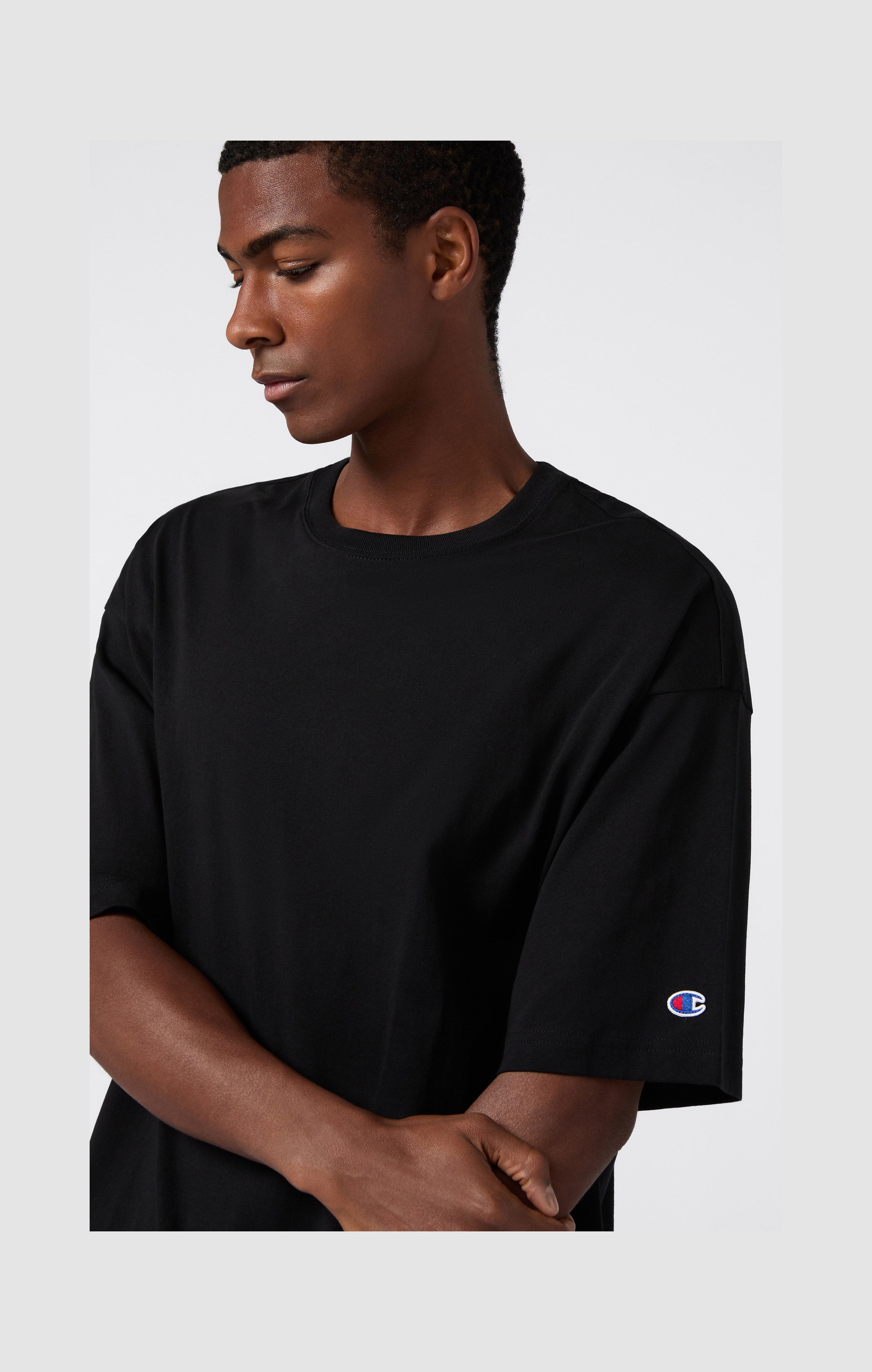 Men's T-Shirt in Heavy Cotton Jersey T-Shape Black rwss core