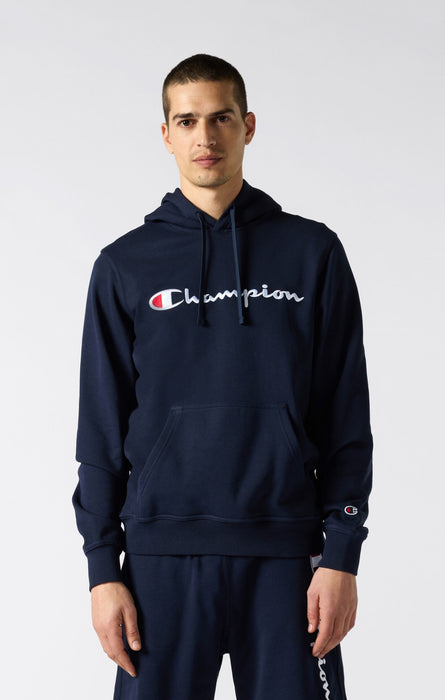 Men's Lightweight Slim Fit Hoodie with Large Embroidered Logo