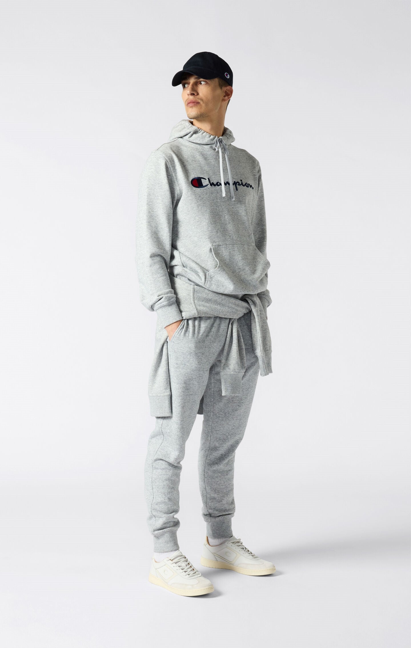 Men's Lightweight Slim Fit Hoodie with Large Embroidered Logo