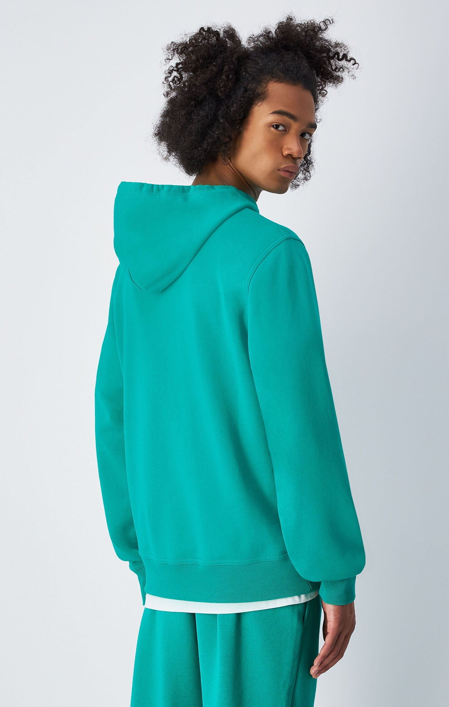 Men's Lightweight Slim Fit Hoodie with Large Embroidered Logo