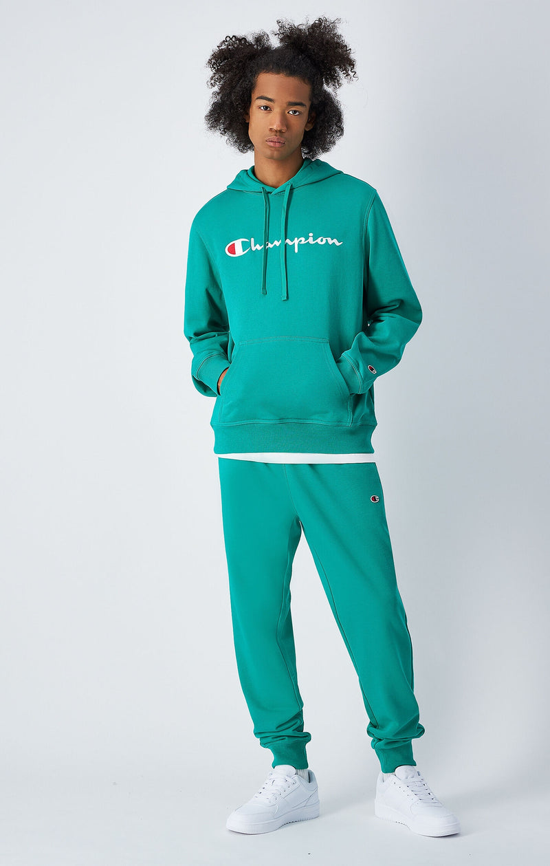 Sweat à Capuche Léger Slim Fit Homme avec Grand Logo Brodé