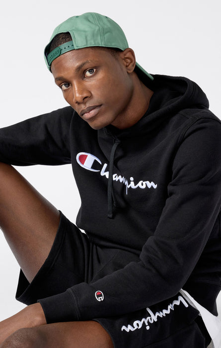 Men's Lightweight Slim Fit Hoodie with Large Embroidered Logo