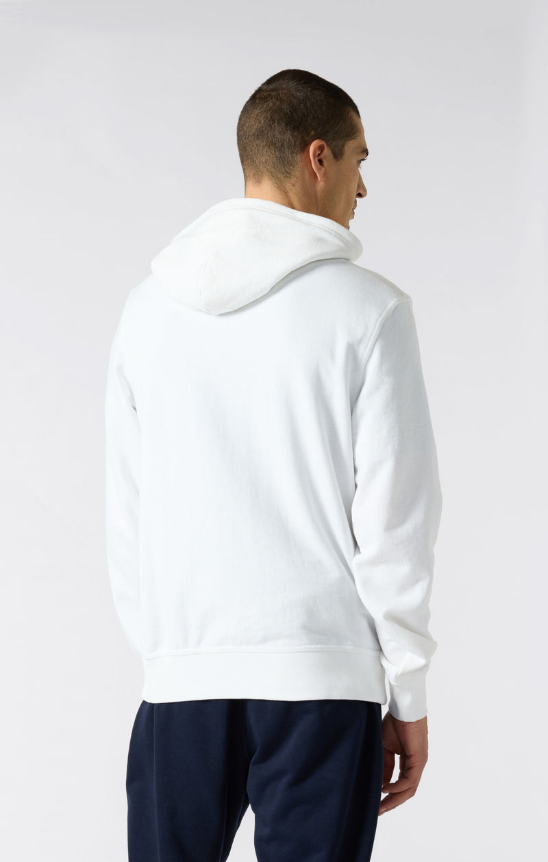 Felpa Slim Fit Leggera con cappuccio e logo grande ricamato da uomo