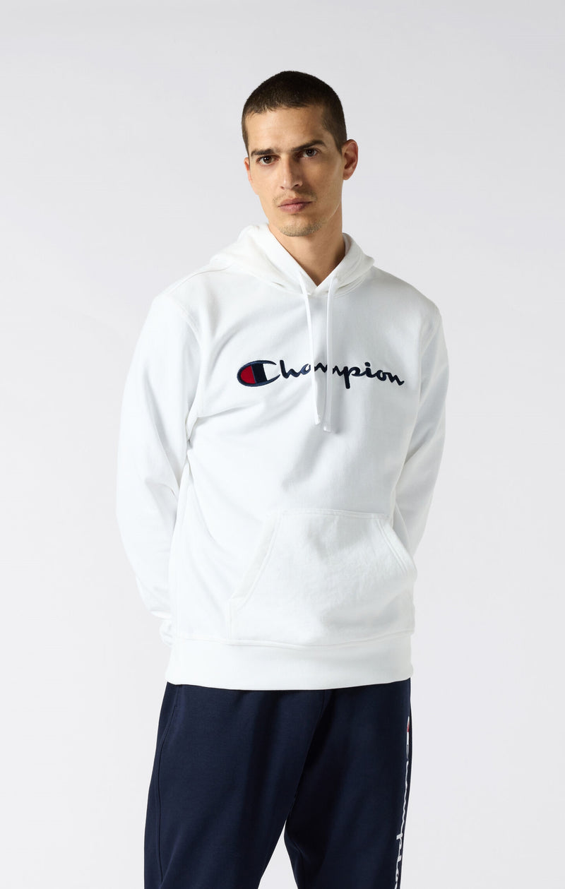 Felpa Slim Fit Leggera con cappuccio e logo grande ricamato da uomo