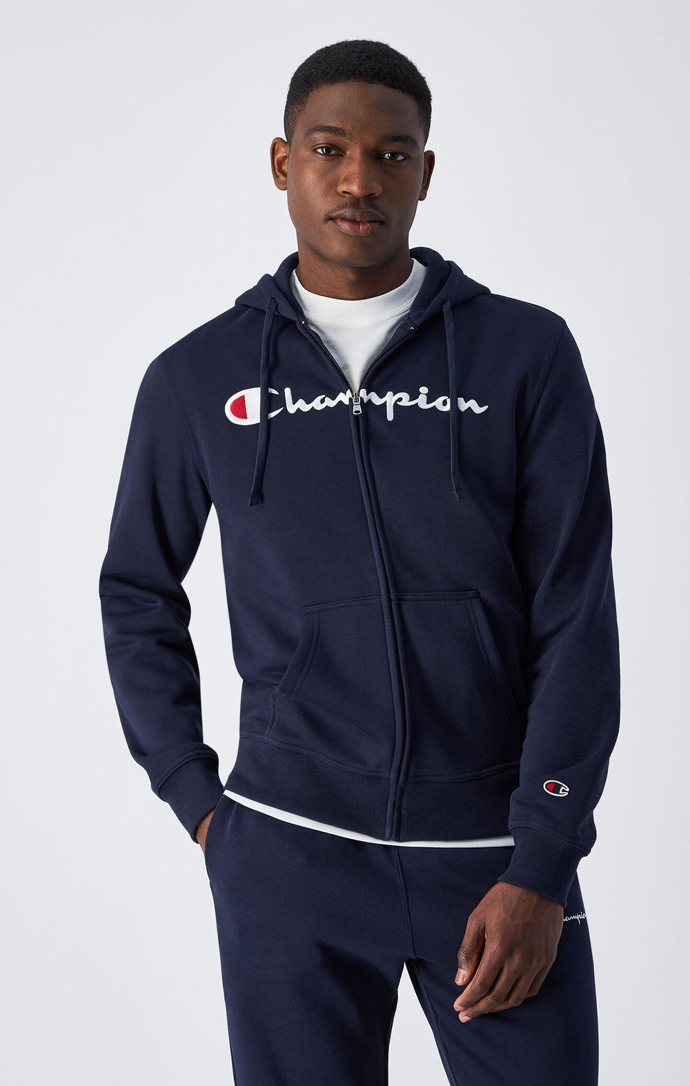 Felpa Leggera Uomo Slim Fit con Zip Completa Icons