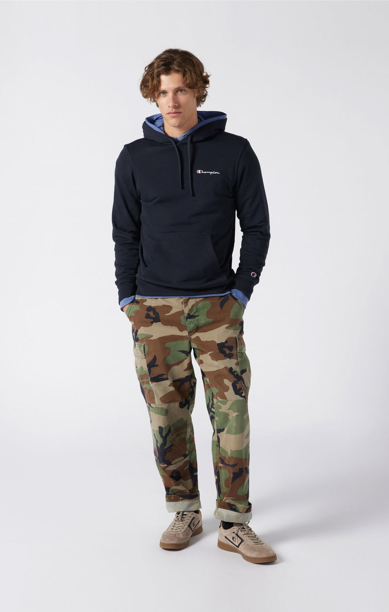 Sweat à Capuche Léger Slim Fit Homme avec Petit Logo Brodé