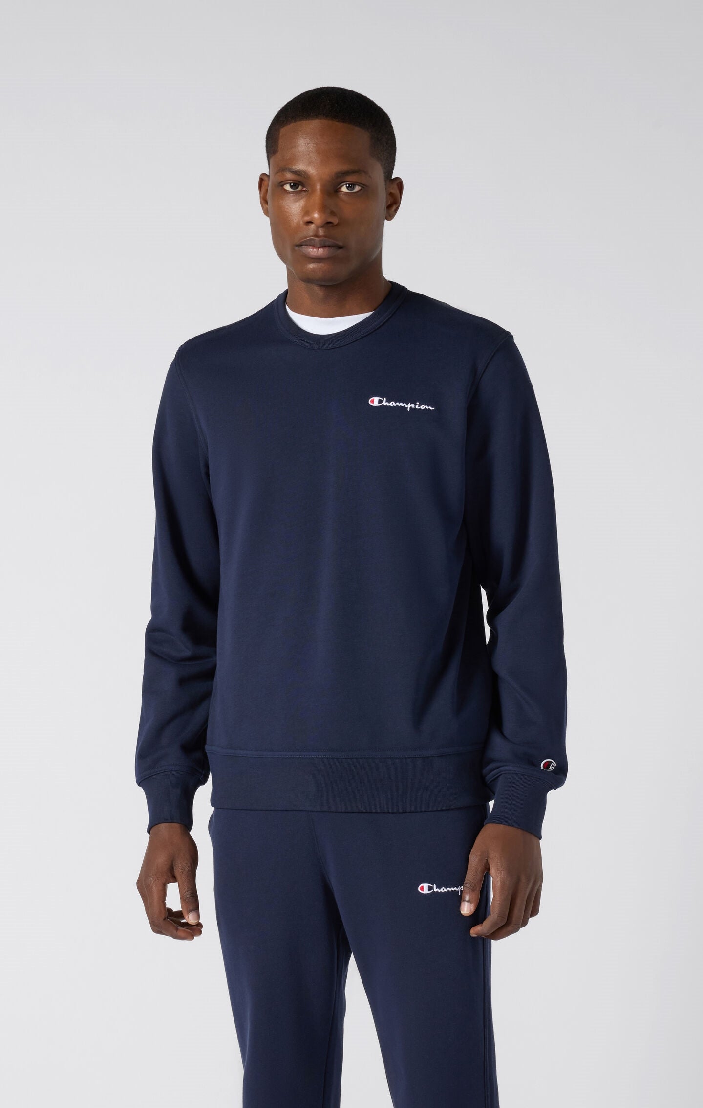 Felpa Slim Fit Leggera con logo piccolo ricamato da uomo