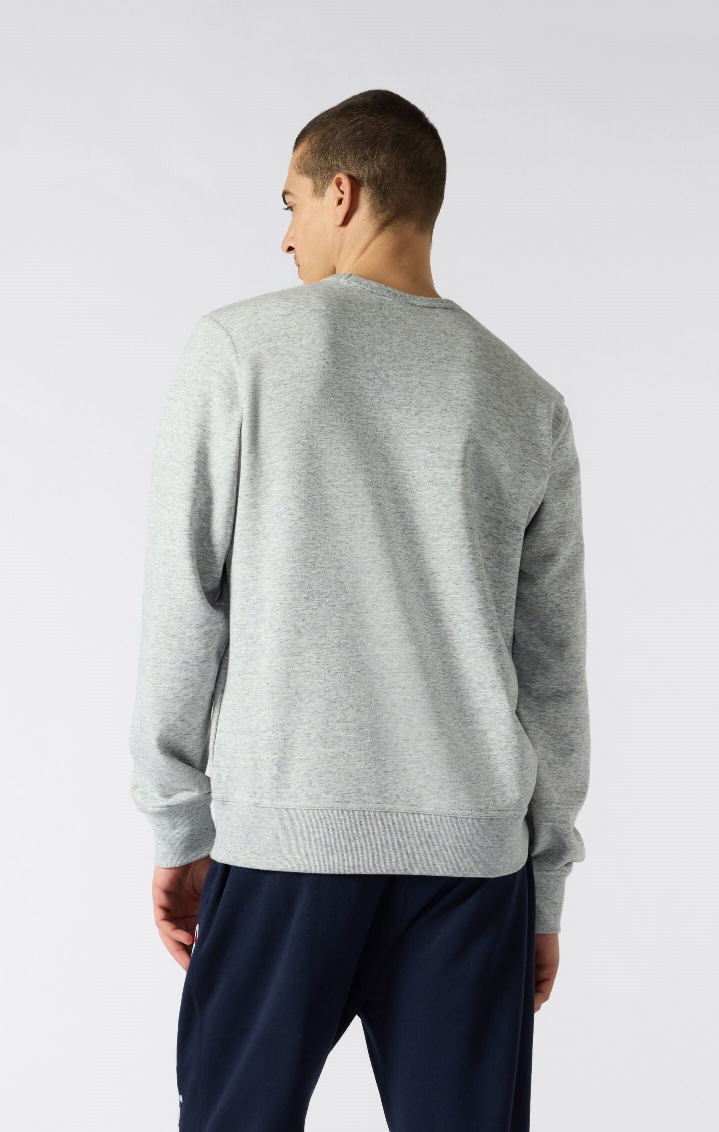 Men's Lightweight Slim Fit Sweatshirt with Small Embroidered