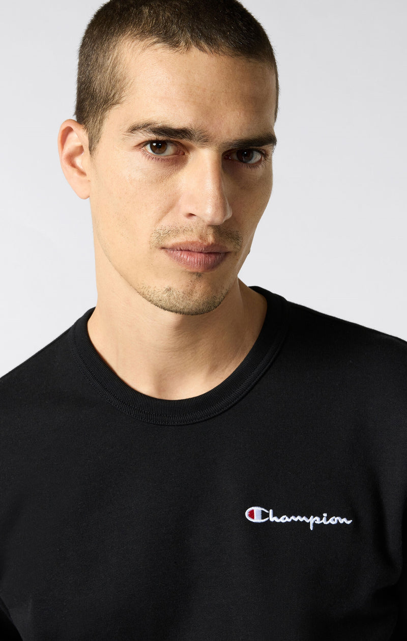 Men's Lightweight Slim Fit Sweatshirt with Small Embroidered Logo