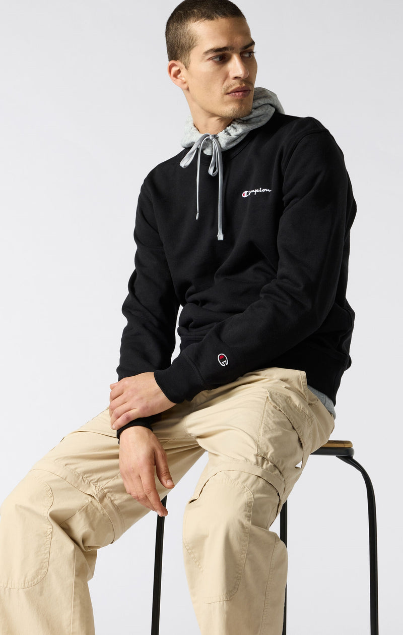 Men's Lightweight Slim Fit Sweatshirt with Small Embroidered Logo