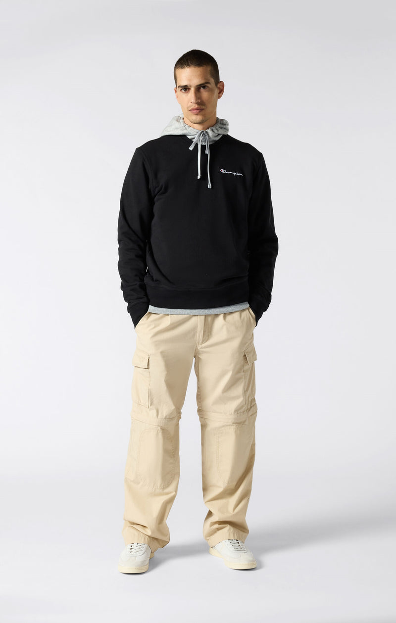 Men's Lightweight Slim Fit Sweatshirt with Small Embroidered Logo