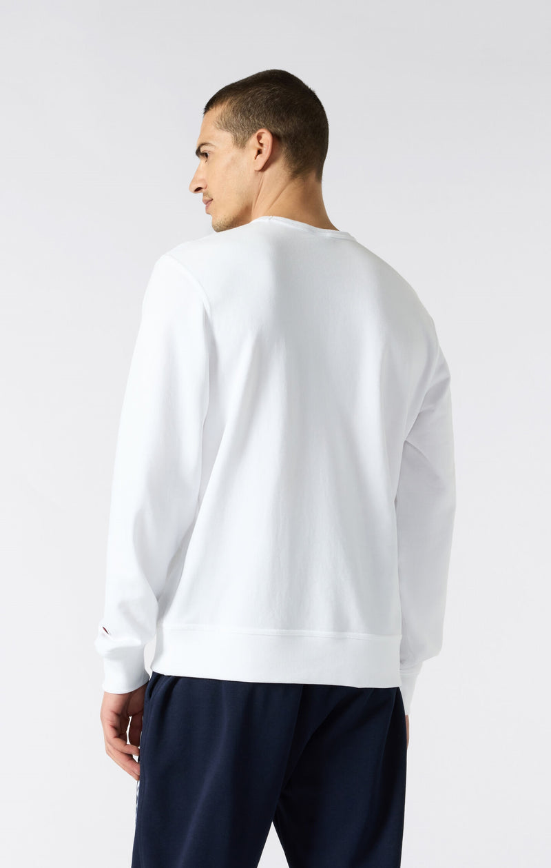 Herren Leichtes Slim Fit Sweatshirt mit Kleinem Gesticktem Logo