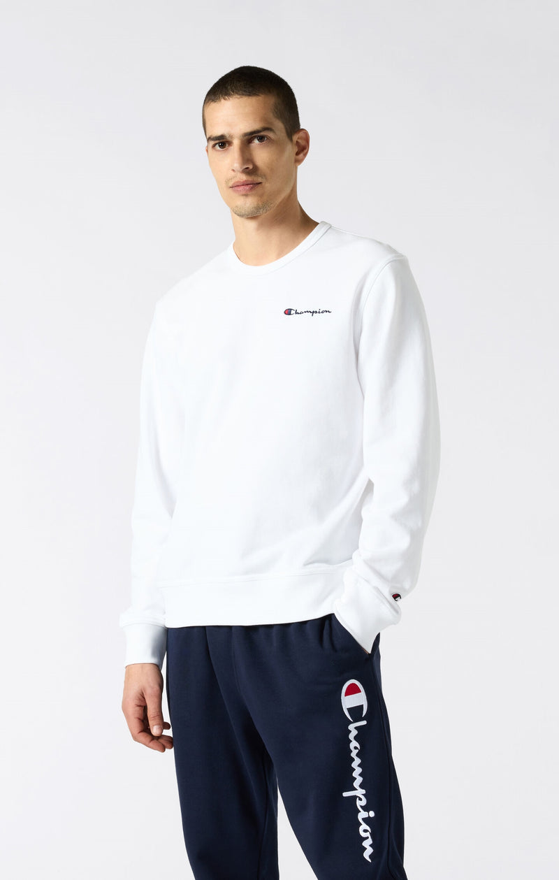 Herren Leichtes Slim Fit Sweatshirt mit Kleinem Gesticktem Logo