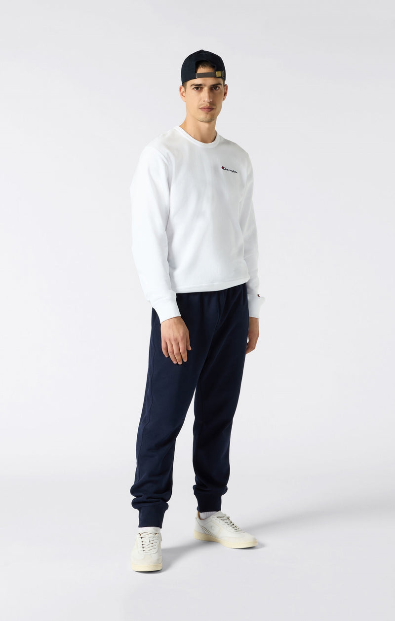 Herren Leichtes Slim Fit Sweatshirt mit Kleinem Gesticktem Logo