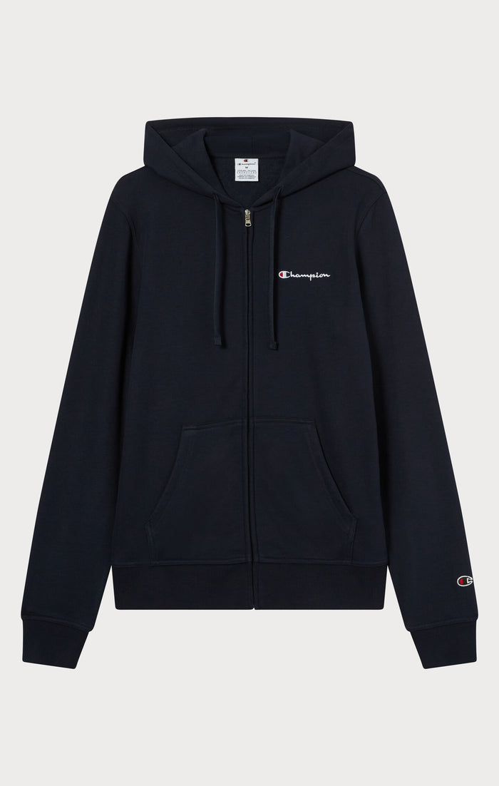 Men's Lightweight Slim Fit Hoodie with Full Zip and Small Logo