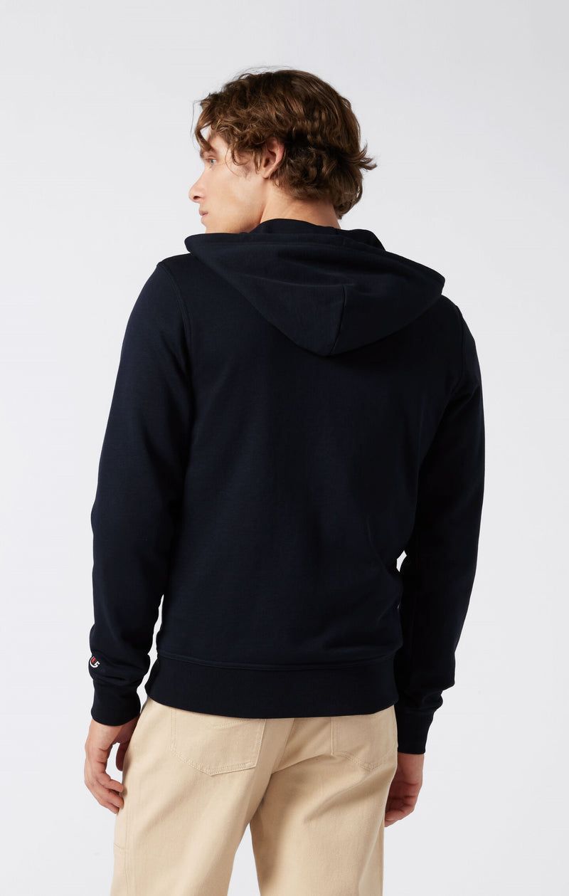 Men's Lightweight Slim Fit Hoodie with Full Zip and Small Logo