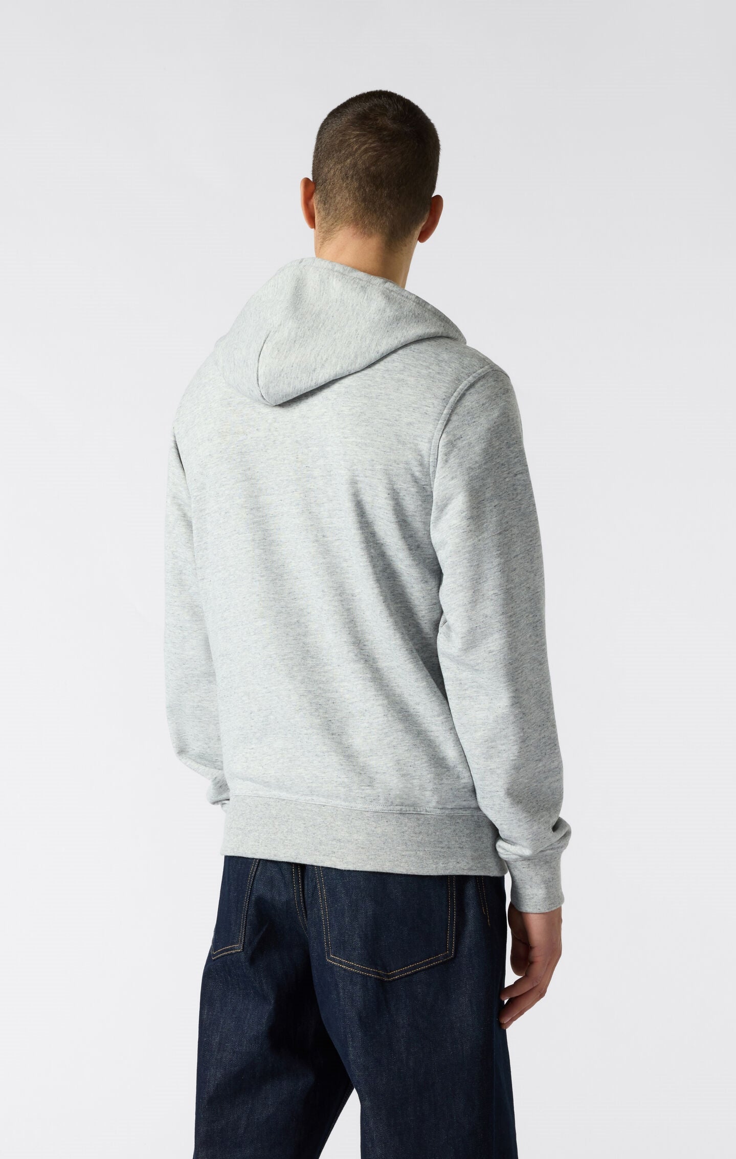 Men's Lightweight Slim Fit Hoodie with Full Zip and Small Logo