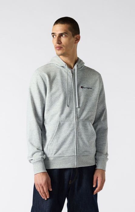 Men's Lightweight Slim Fit Hoodie with Full Zip and Small Logo
