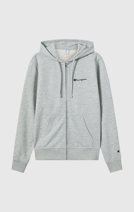 Men's Lightweight Slim Fit Hoodie with Full Zip and Small Logo