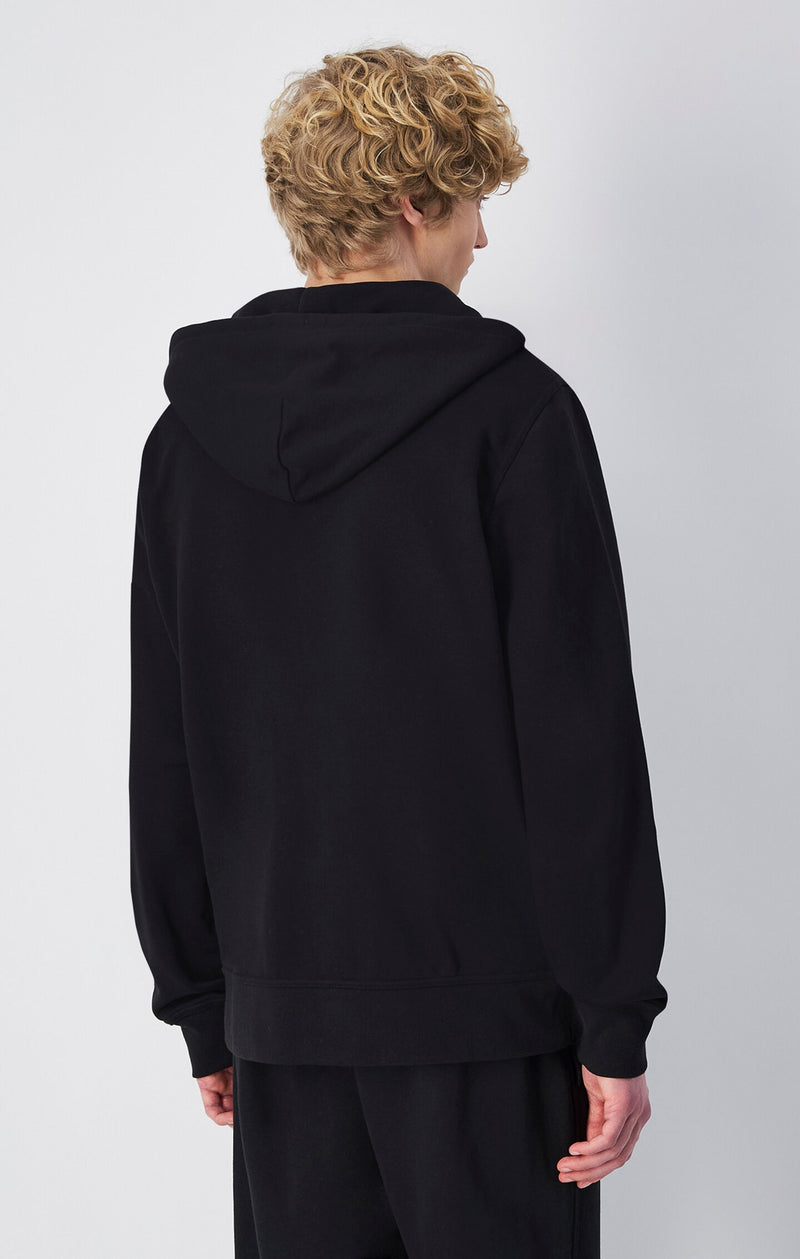 Men's Lightweight Slim Fit Hoodie with Full Zip and Small Logo