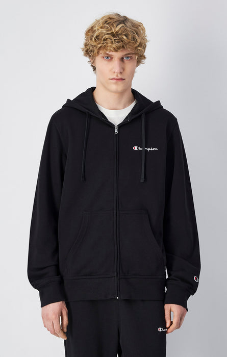 Men's Lightweight Slim Fit Hoodie with Full Zip and Small Logo