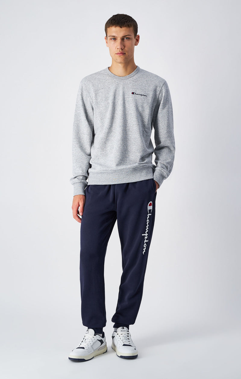 Men's Lightweight Jogger Sweatpants with Large Logo navy blue