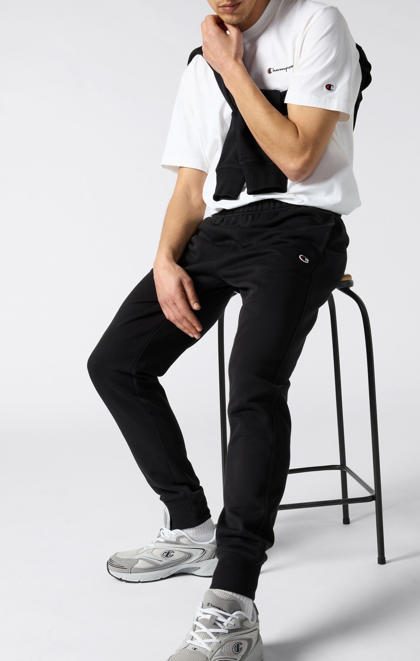 Pantalon de Jogging Léger Slim Fit Homme avec Bords Côtelés aux Chevilles