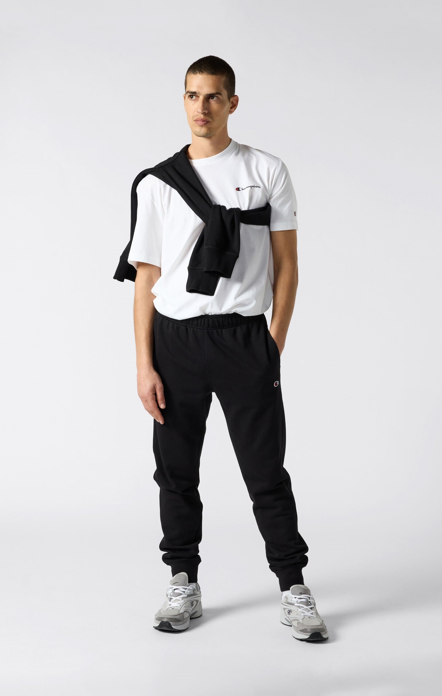 Pantalon de Jogging Léger Slim Fit Homme avec Bords Côtelés aux Chevilles