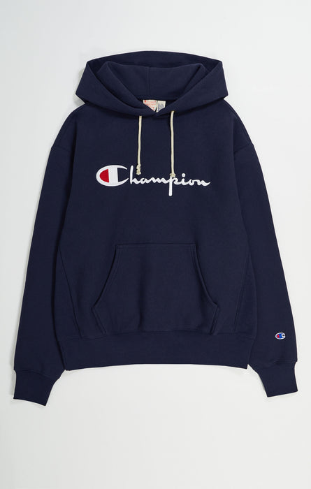 Felpa Con Cappuccio Reverse Weave Con Logo Champion Ricamato