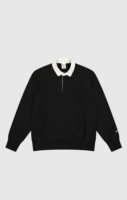 Reverse Weave Men's Polo Neck Sweatshirt