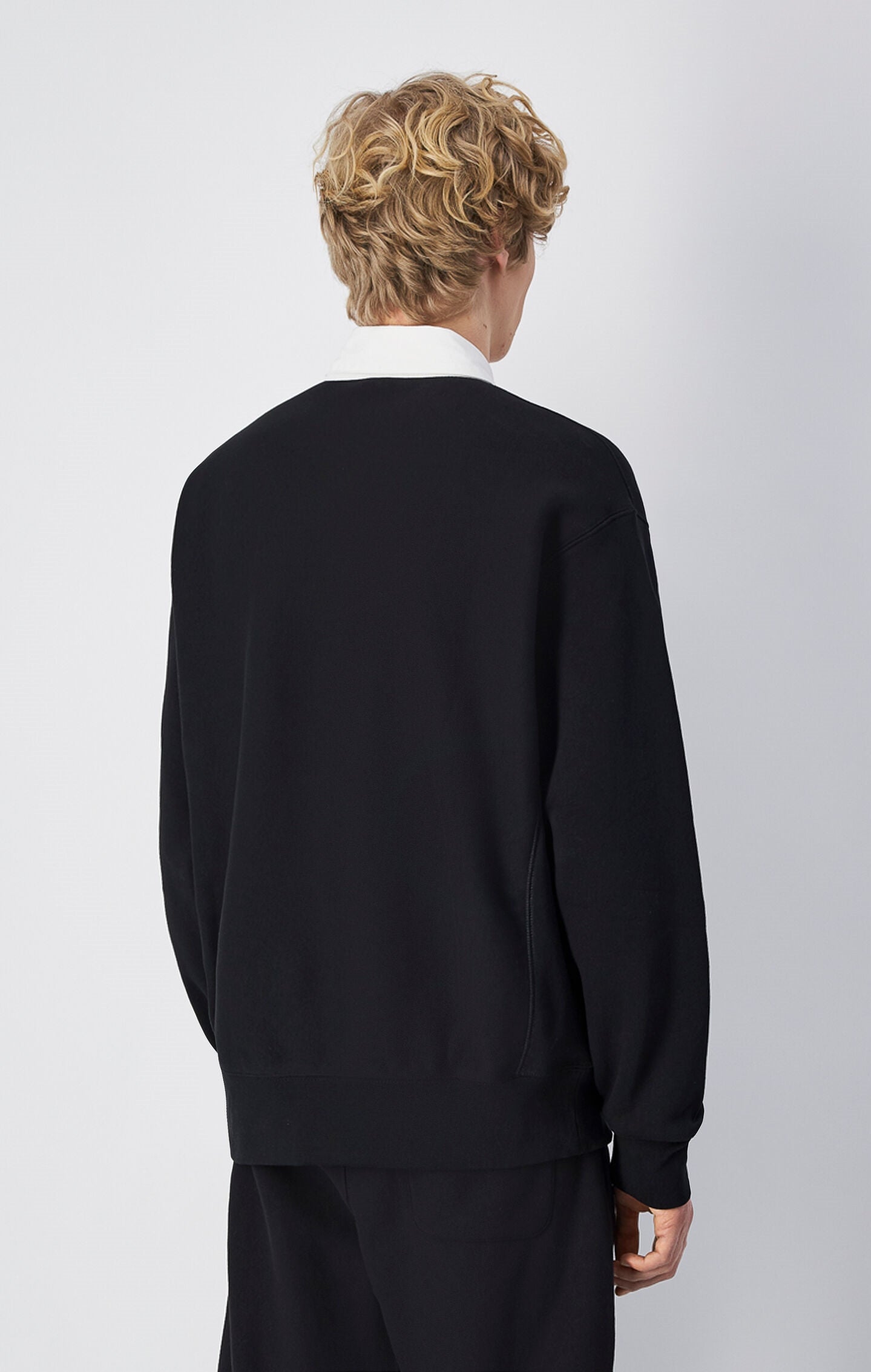 Reverse Weave Men's Polo Neck Sweatshirt