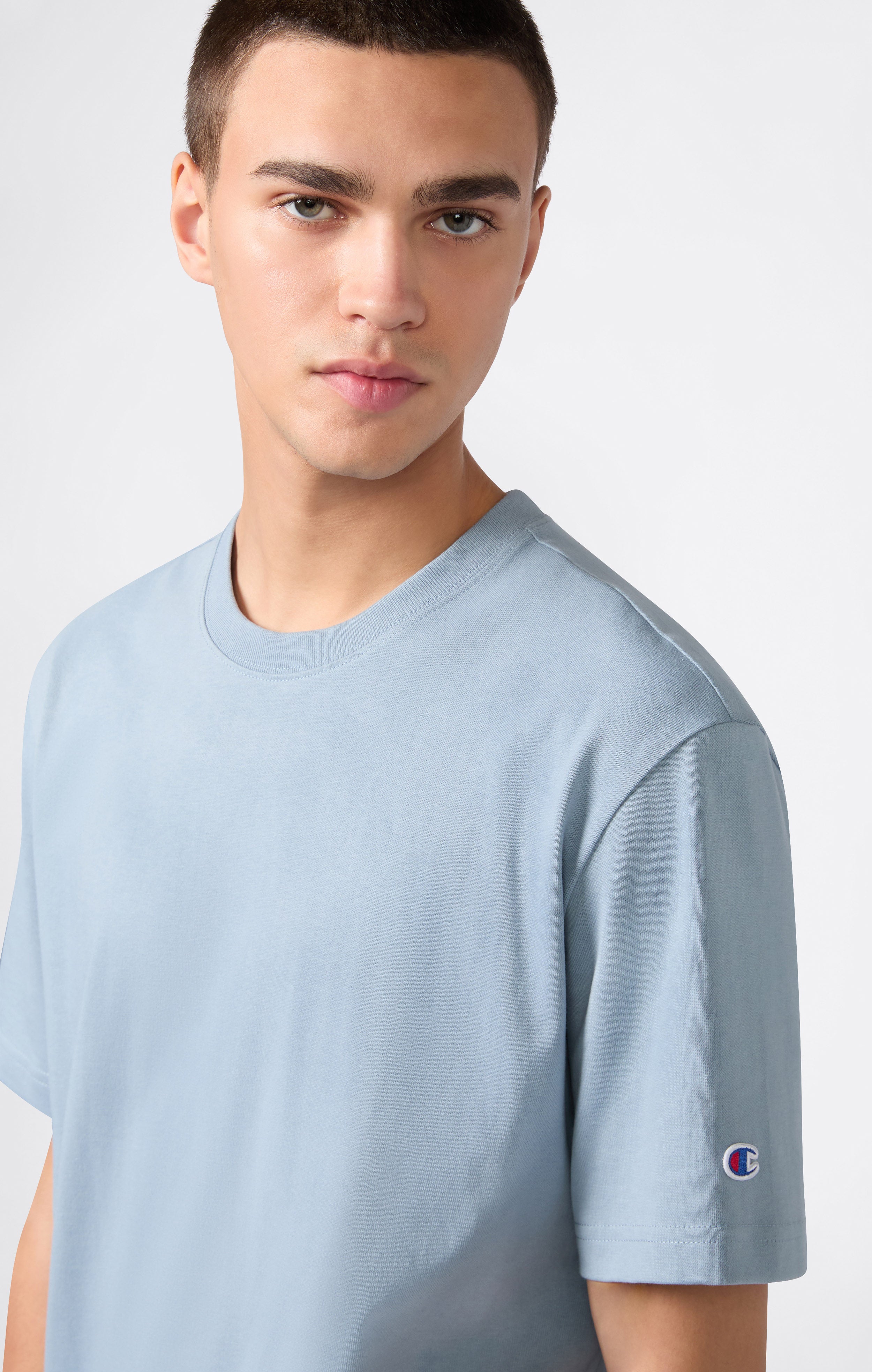 Camiseta Amplia de Hombre en Algodón Pesado