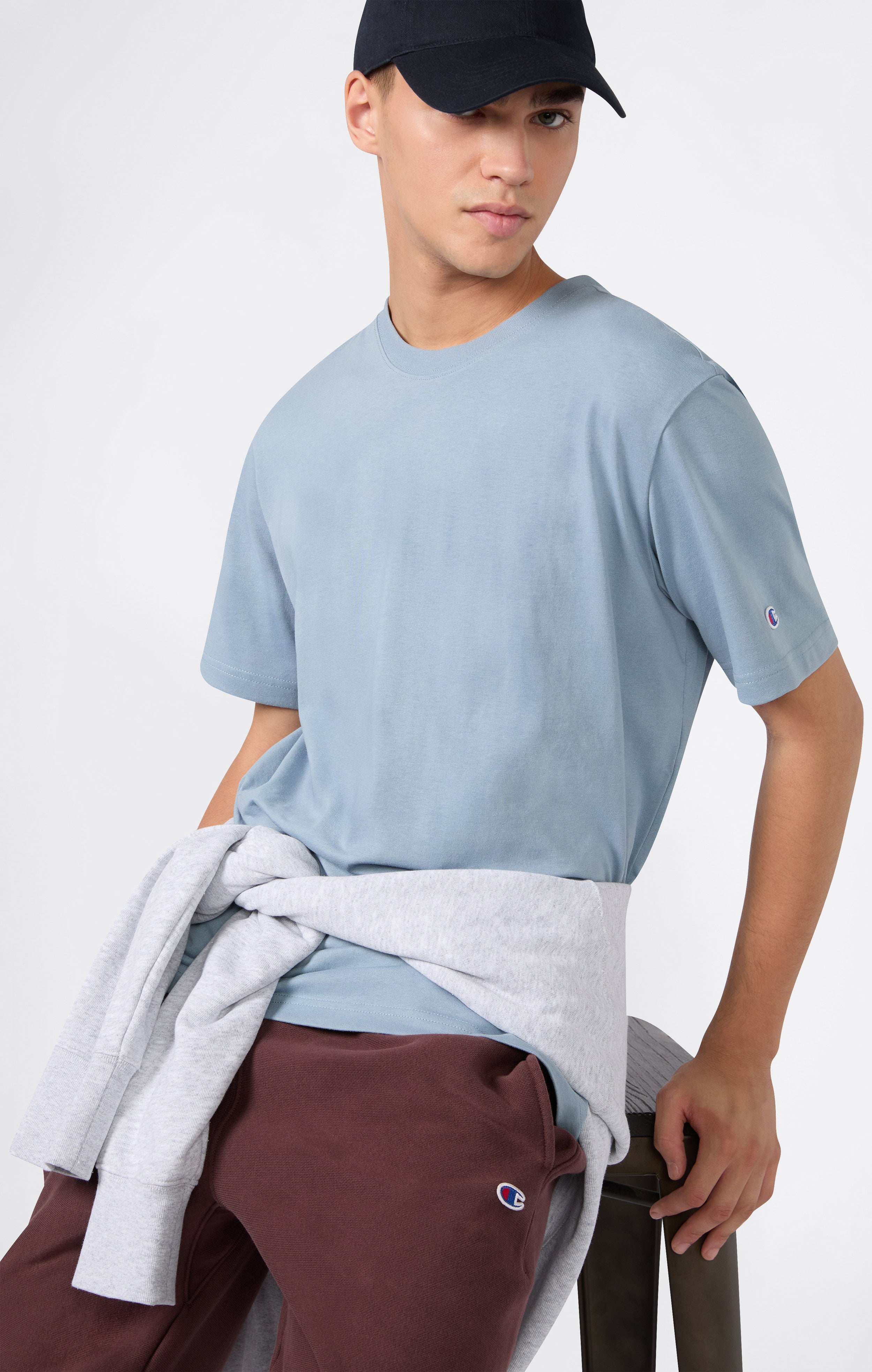 Camiseta Amplia de Hombre en Algodón Pesado