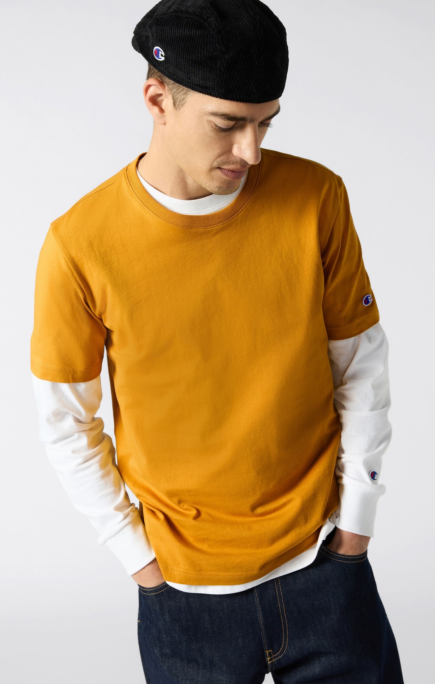 T-shirt Homme Ample en Coton Épais