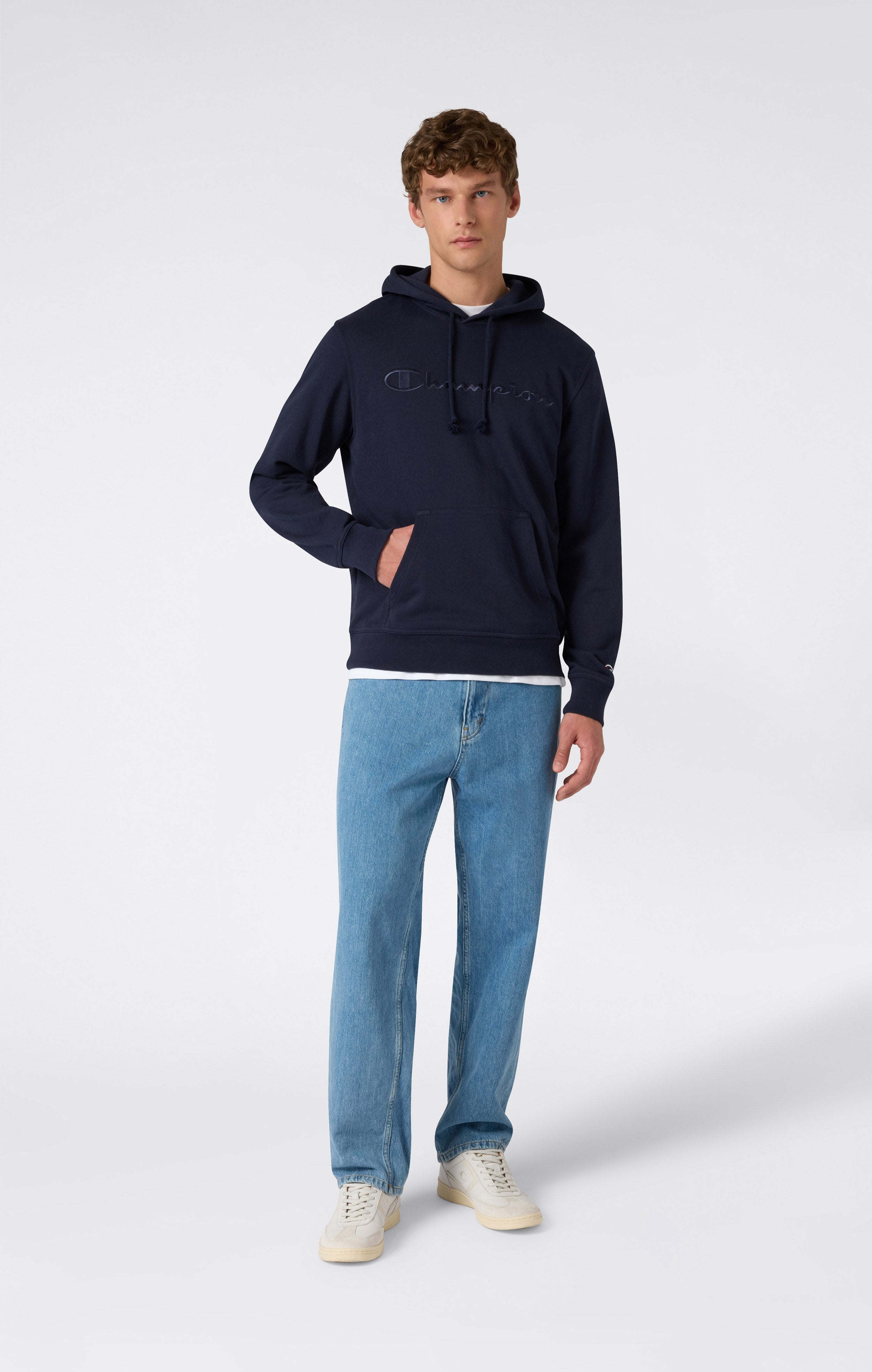 Leichter Kapuzenpullover mit Gesticktem Logo Icons Herren