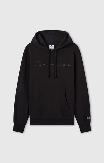 Men's Lightweight Hoodie with Embroidered Logo Icons