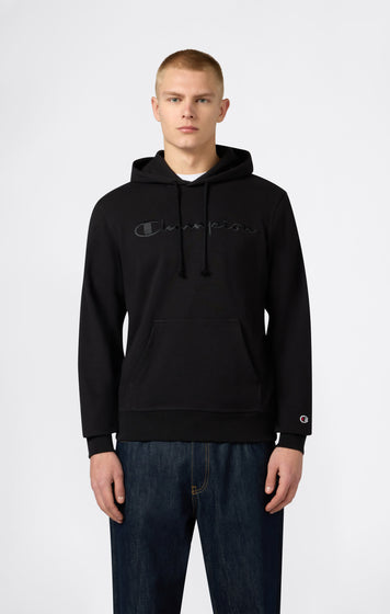 Men's Lightweight Hoodie with Embroidered Logo Icons