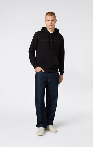 Men's Lightweight Hoodie with Embroidered Logo Icons